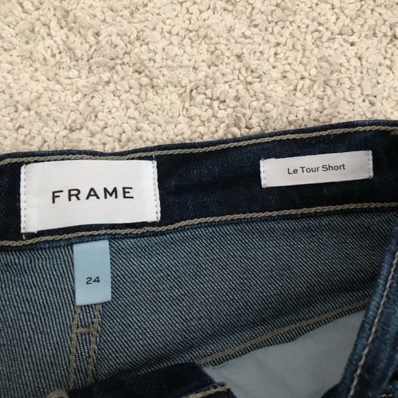 NEW Frame Denim Le Tour Short Dark Wash Size 24 - Picture 6 of 8